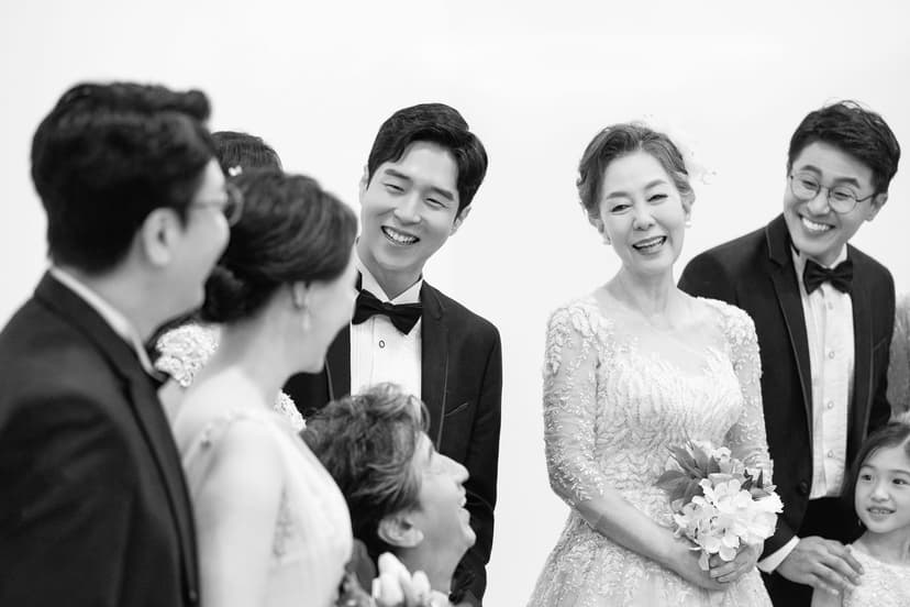 핑크 컨셉 가족 사진 - 따뜻한 분위기의 가족 촬영